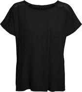 Vero Moda T-shirt Vmnancy Ss Top Wvn Ga 10249660 Black Dames Maat - M
