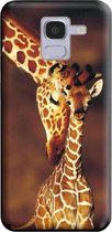 - ADEL Siliconen Back Cover Softcase Hoesje Geschikt voor Samsung Galaxy J6 Plus (2018) - Giraf
