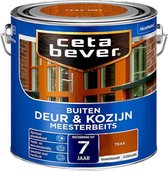 CetaBever Buiten Deur & Kozijn Meester Beits - Glans - Teak - 2,5 liter