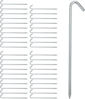 Relaxdays 40x tentharingen - 45 cm - haringen - grondpennen - staal - tentpennen