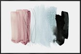 JUNIQE - Poster in kunststof lijst Minimalisme Roze en Grijs -