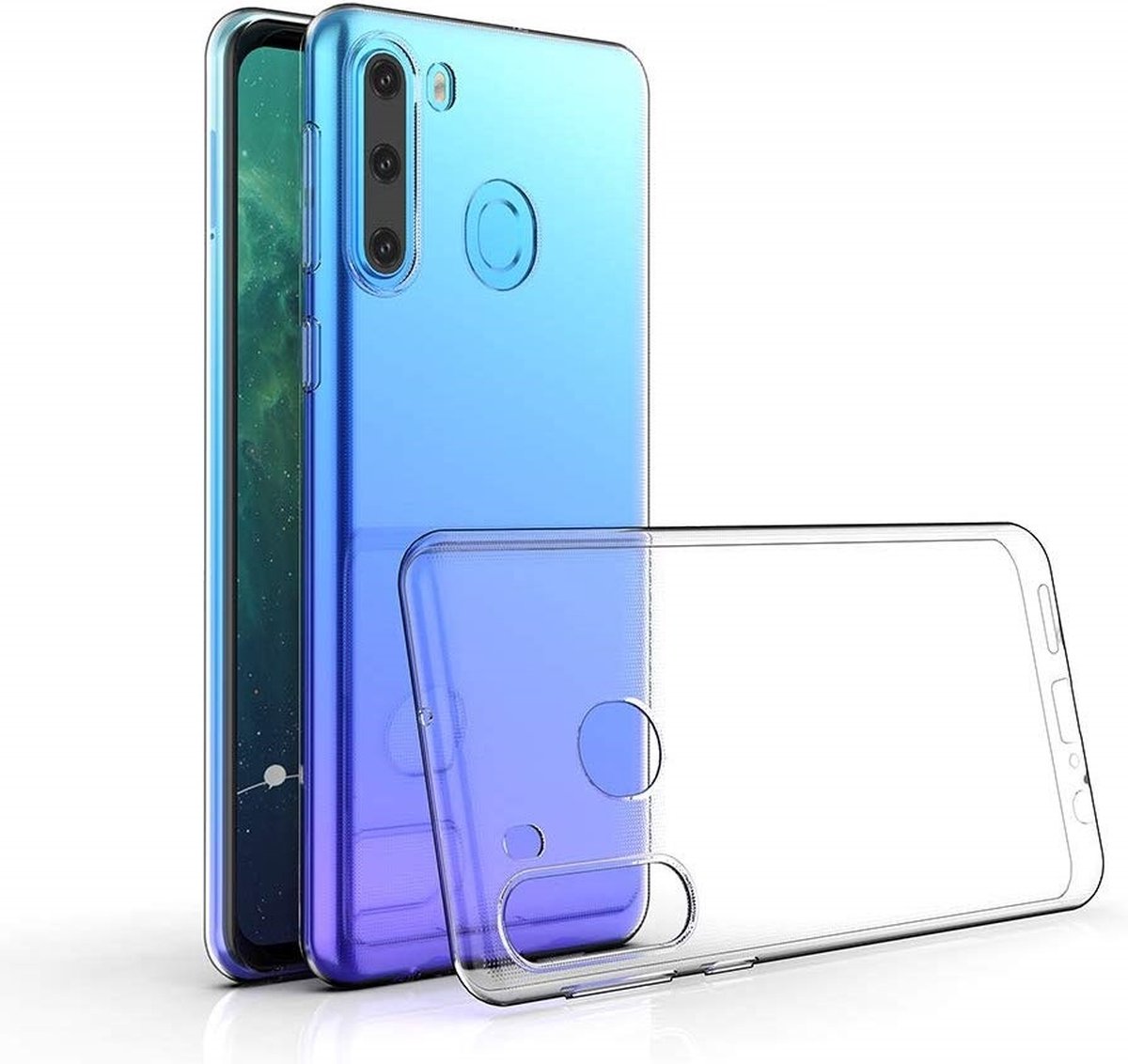 Hoesje Geschikt Voor Samsung Galaxy A21 Hoesje TPU Back Cover - Transparant