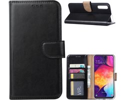 Ntech Portemonnee Hoesje voor Samsung Galaxy A40 - Zwart