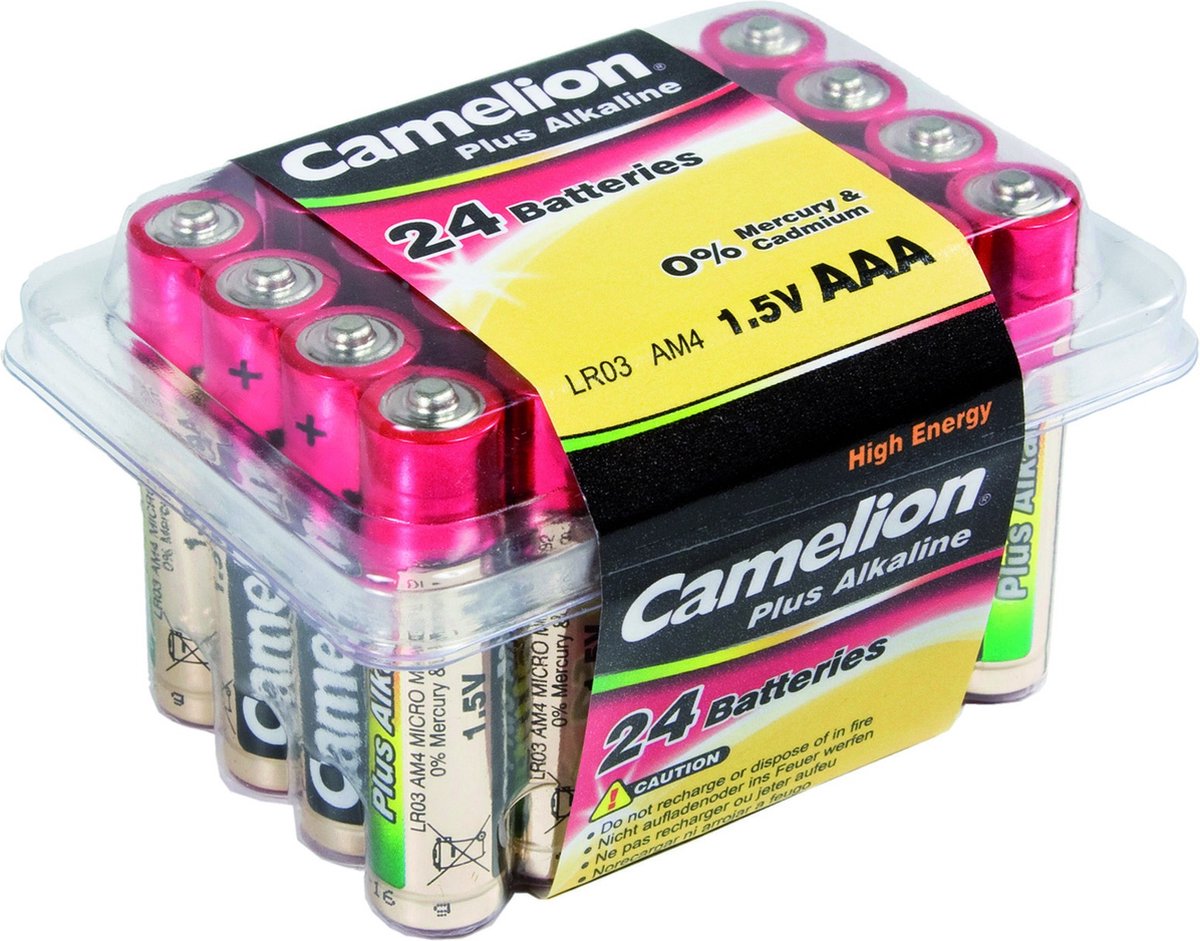 Camelion AAA batterij (potlood) Plus LR03 Alkaline 1250 mAh 1.5 V 24 stuk(s)