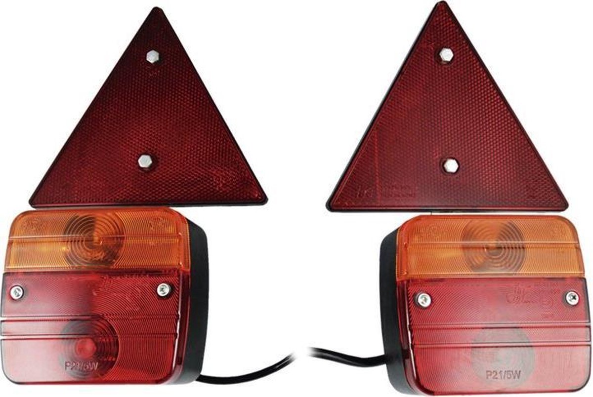 JBM Tools | SET VAN 2 SIGNAAL INDICATOREN AAN MAGNETEN, 2 REFLECTOREN, 7 М PLATTE KABEL EN 2,5 M SPIRAALKABEL