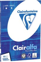 Clairefontaine Clairalfa - Kopieerpapier- A4 160 gram - Wit - 50 vellen