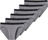 Schiesser 6-pack Rio heren slips - grijs