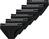 Schiesser 6-pack Rio heren slips - zwart