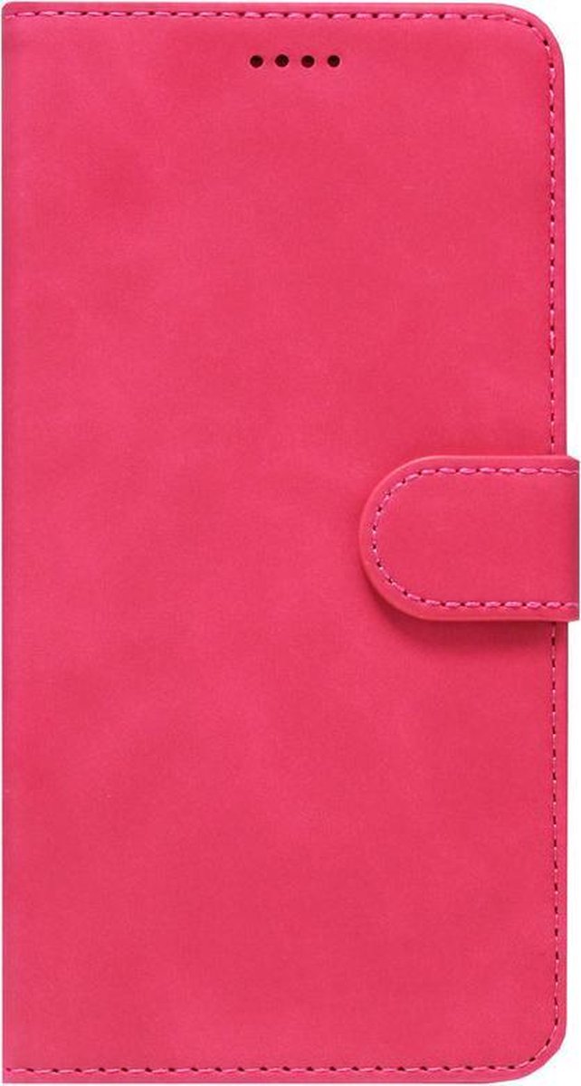 - LC.IMEEKE Kunstleren Book Case Portemonnee Pasjes Hoesje Geschikt voor Samsung Galaxy A72 - Roze