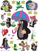 Sanders & Sanders muursticker Het Molletje zwart, roze, blauw en groen - 600146 - 65 x 85 cm