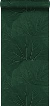 ESTAhome behang grote bladeren emerald groen - 138997 - 0.53 x 10.05 m