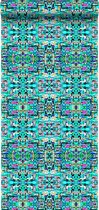 Origin vlies wallpaper XXL jungle fever motief turquoise - 356901 - 46,5 cm x 8,37 m