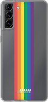 6F hoesje - geschikt voor Samsung Galaxy S21 Plus -  Transparant TPU Case - #LGBT - Vertical #ffffff