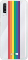 6F hoesje - geschikt voor Samsung Galaxy A70 -  Transparant TPU Case - #LGBT - Vertical #ffffff