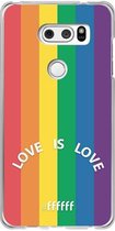 6F hoesje - geschikt voor LG V30 (2017) -  Transparant TPU Case - #LGBT - Love Is Love #ffffff