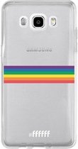 Samsung Galaxy J5 (2016) Hoesje Transparant TPU Case - #LGBT - Horizontal #ffffff