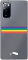 6F hoesje - geschikt voor Samsung Galaxy S20 FE - Transparant TPU Case - #LGBT - Horizontal #ffffff