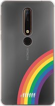 Nokia X6 (2018) Hoesje Transparant TPU Case - #LGBT - Rainbow #ffffff