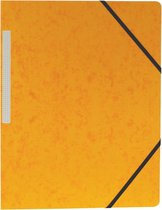 5 Star elastomap, ft A4 (24x32 cm), met elastieken zonder kleppen, geel, pak van 10 stuks