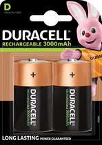 Duracell Rechargeable D 2.200mAh batterijen, verpakking van 2