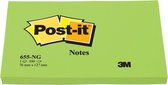 Post-it Notes formaat 76 x 127 mm neongroen blok van 100 vel