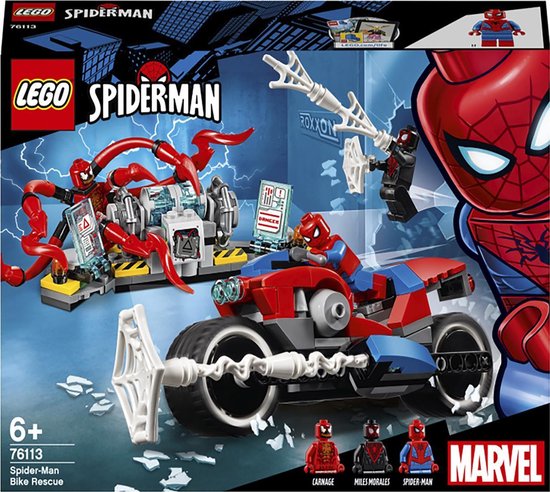 LEGO Marvel Super Heroes Marvel Spider-Man : Le sauvetage en moto de  Spider-Man 76113... 