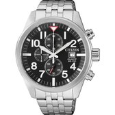 Citizen  Horloge - Citizen heren horloge - Zwart - diameter 43 mm - roestvrij staal