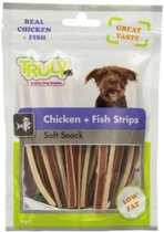 15x Truly Hondensnack Strips Chicken & Fish 90 gr