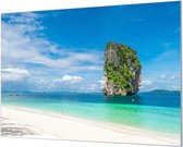 Wandpaneel Koh Poda Eiland Krabi Thailand  | 100 x 70  CM | Zwart frame | Akoestisch (50mm)
