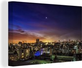 Canvas Schilderij Buenos Aires - Nacht - Argentinië - 60x40 cm - Wanddecoratie