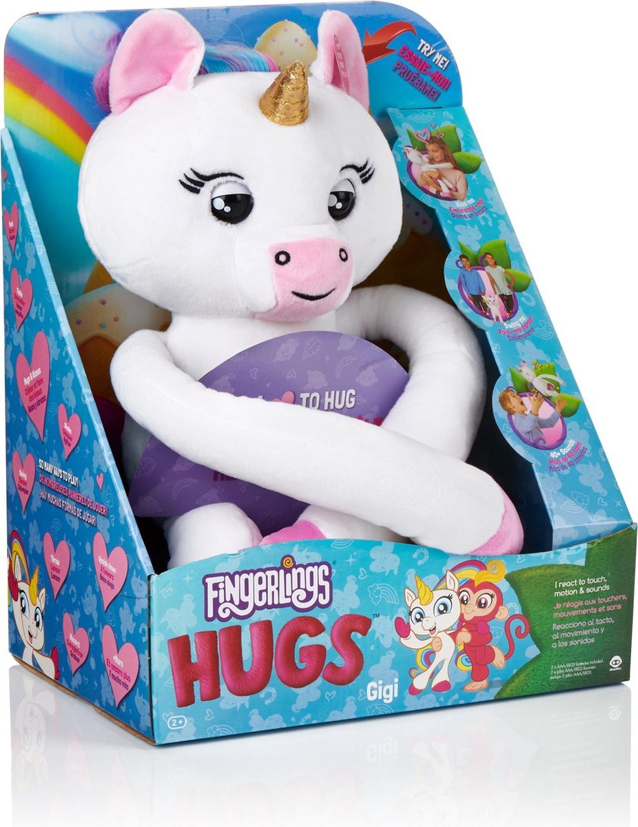Fingerlings HUGS - BELLA – singe-jouet en peluche interactif - par WowWee 