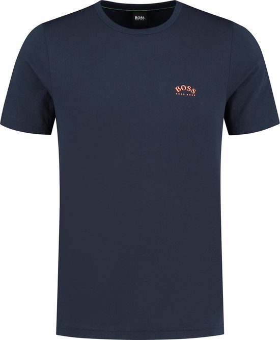 Hugo Boss T-shirt - Mannen - Donker blauw/Oranje | bol.com