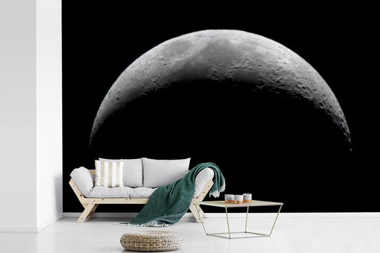 Croissant de lune dans le ciel sur l'Espagne fotobehang