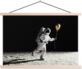 Posterhanger incl. Poster - Schoolplaat - Astronaut - Ruimte - Heliumballon - 150x100 cm - Blanke latten