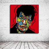 Herman Brood Pop Art Canvas - 90 x 90 cm - Canvasprint - Op dennenhouten kader - Geprint Schilderij - Popart Wanddecoratie