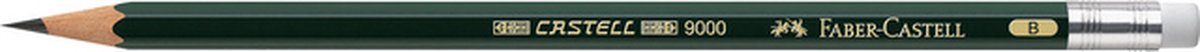 Faber-Castell grafietpotlood - serie 9000 - B - met gum - FC-119201