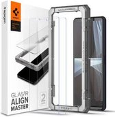 Spigen - Sony Xperia 10 III - Glas tR AlignMaster Met Montage Frame - 2 Stuks