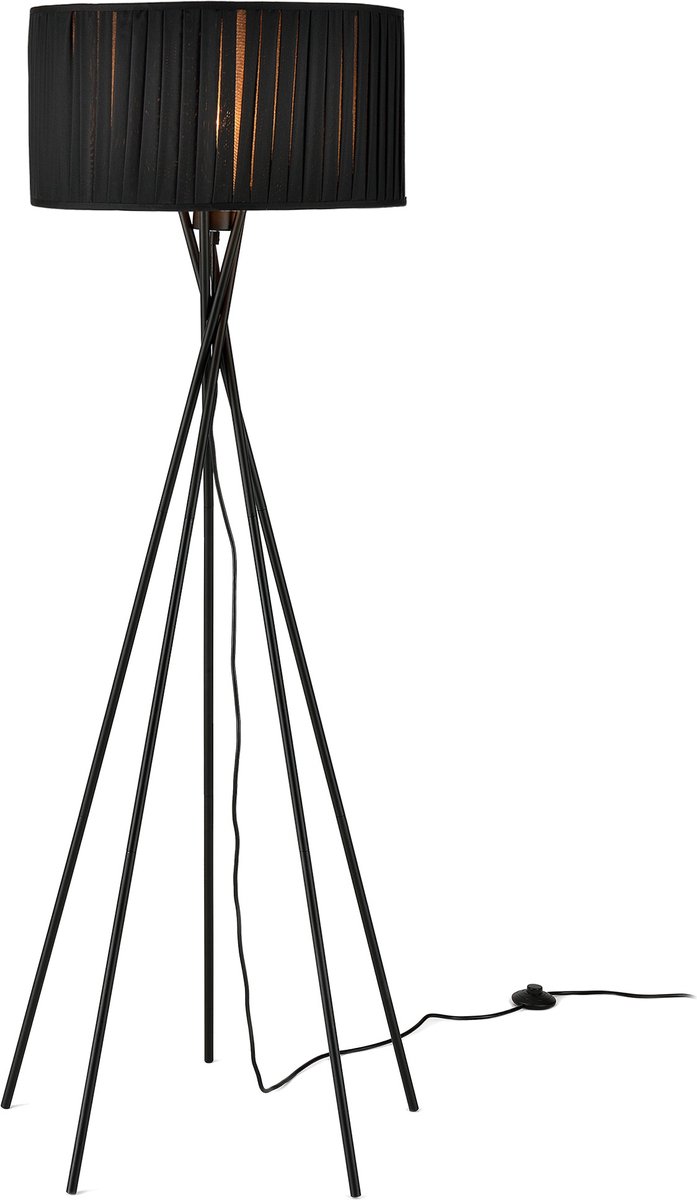 Vloerlamp staande lamp 155 cm Zwart Mikado E27 zwart