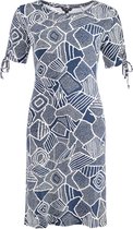 NED Jurk Marel Dress Ss Blue Abstract 308 Blue Dames Maat - M