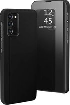 Spiegel Cover - Hoesje - Clear View Case Geschikt voor: Samsung Galaxy A51 - Zwart