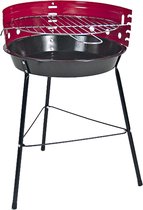 Ronde Barbecue – BBQ – Houtskool Barbecue – Grill – Rood – Zwart – Metaal – 33x33x53cm