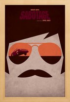 JUNIQE - Poster in houten lijst Beastie Boys - Sabotage -40x60 /Bruin