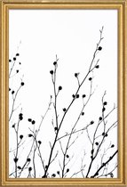 JUNIQE - Poster met houten lijst Winter Silhouettes 2 -40x60 /Wit &