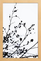 JUNIQE - Poster met houten lijst Winter Silhouettes 1 -13x18 /Wit &