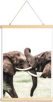 JUNIQE - Posterhanger Elephants at Play -30x45 /Bruin