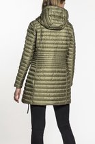 Beaumont Hooded Long Dames Down Jacket Green