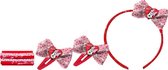 Disney Haaraccessoires Minnie Mouse Meisjes Rood 7-delig