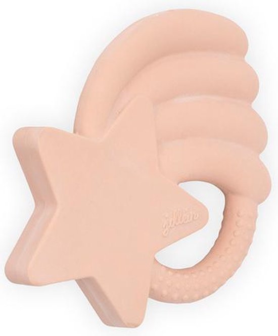 Jollein Bijtring Rubber Falling Star - Pale Pink van Jollein — afbeelding 5