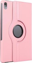 Case2go - Tablet hoes geschikt voor Lenovo Tab P11 - Draaibare Book Case Cover - 11 inch - Roze
