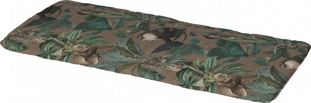 Madison loungekussen in taupe, 180x68 cm, met een plaidpatroon voor comfortabele outdoor lounges.